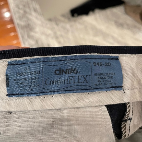 CINTAS Workwear navy blue pants size 32 - Picture 2 of 4